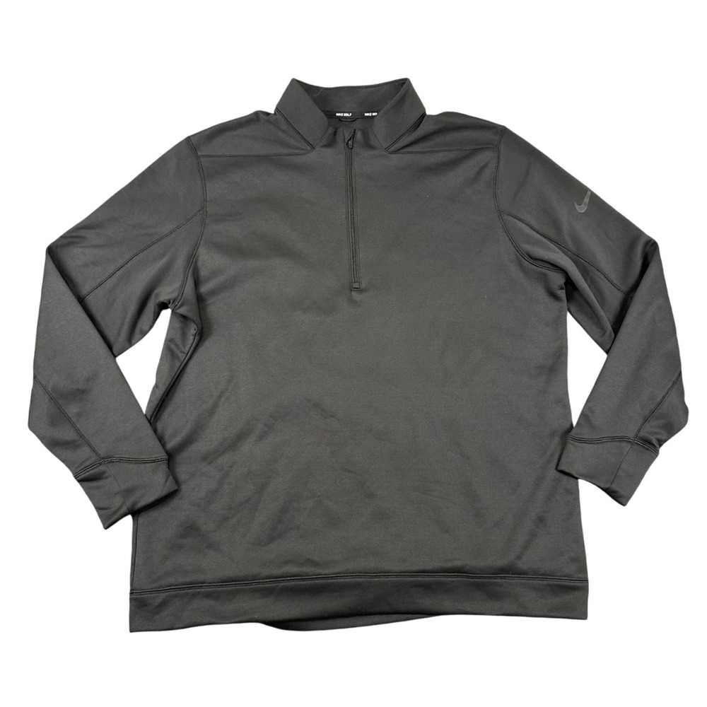 Nike Golf Mens Therma Repel 1/4 Zip Pullover XL Black Fleece Standard Fit